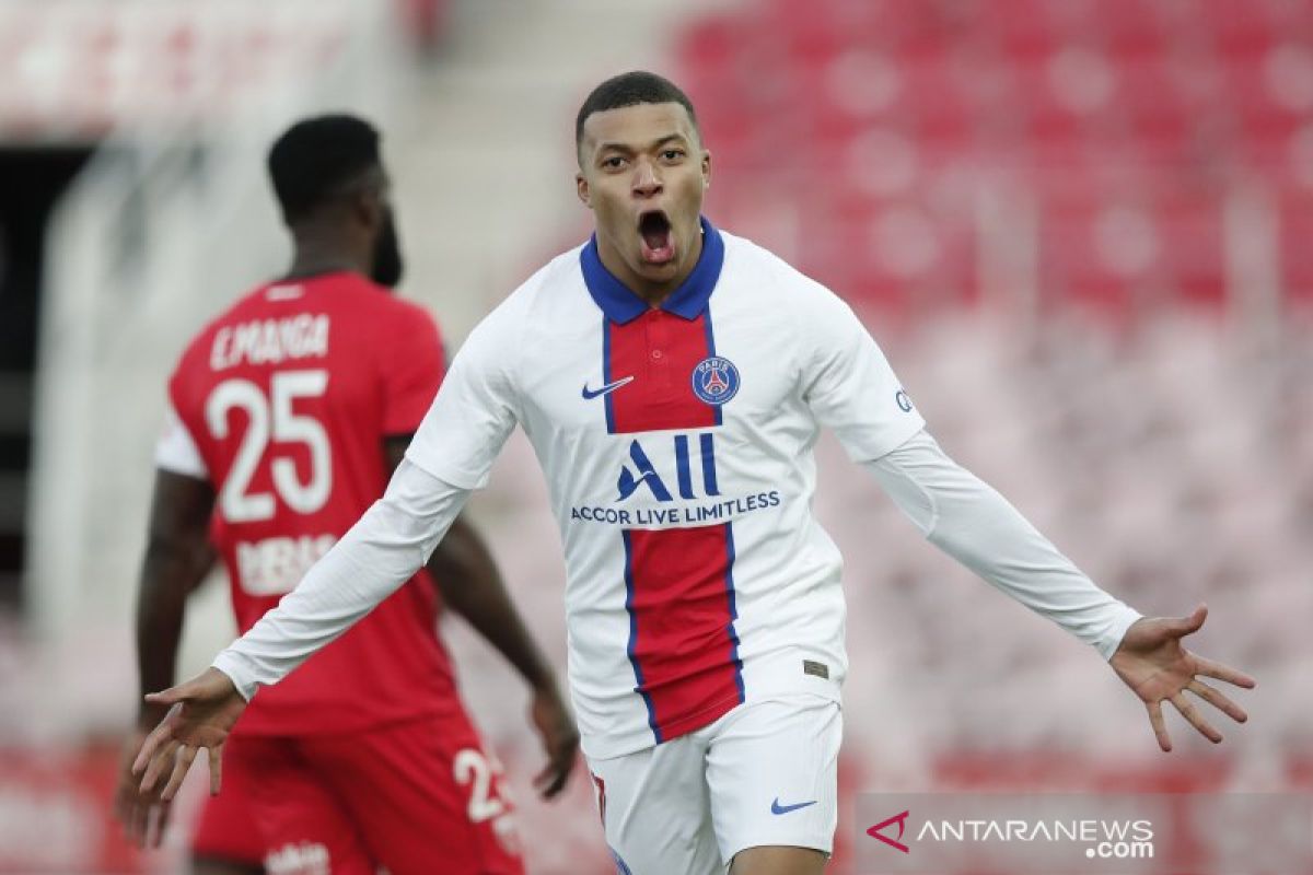 Liga Prancis - Dua gol Mbappe bantu PSG gilas Dijon 4-0
