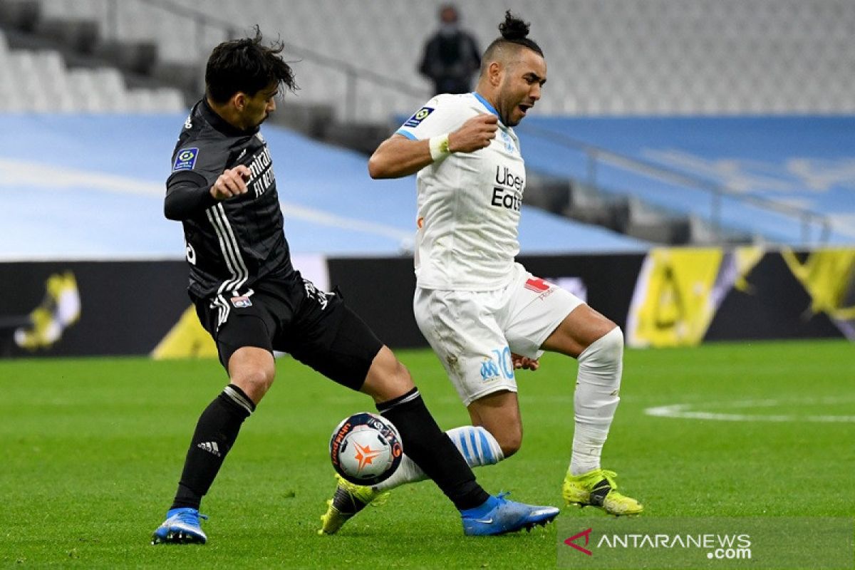 Marseille cuma bermain imbang 1-1 lawan 10 pemain Lyon