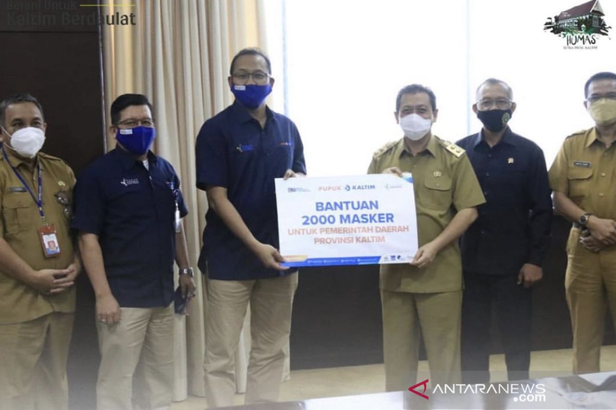 Pemprov Terima Bantuan Dua Ribu Masker Dari PT Pupuk Kaltim - ANTARA ...