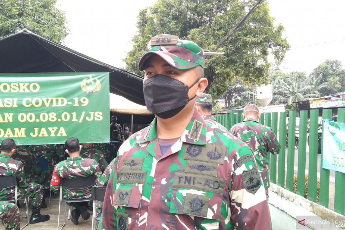 Kodim 0504/Jaksel lakukan vaksinasi bagi 457 personel TNI
