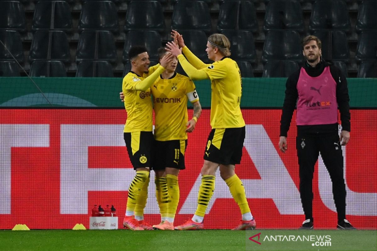 Jadon Sancho mengantar Dortmund melangkah ke semifinal DFB Pokal