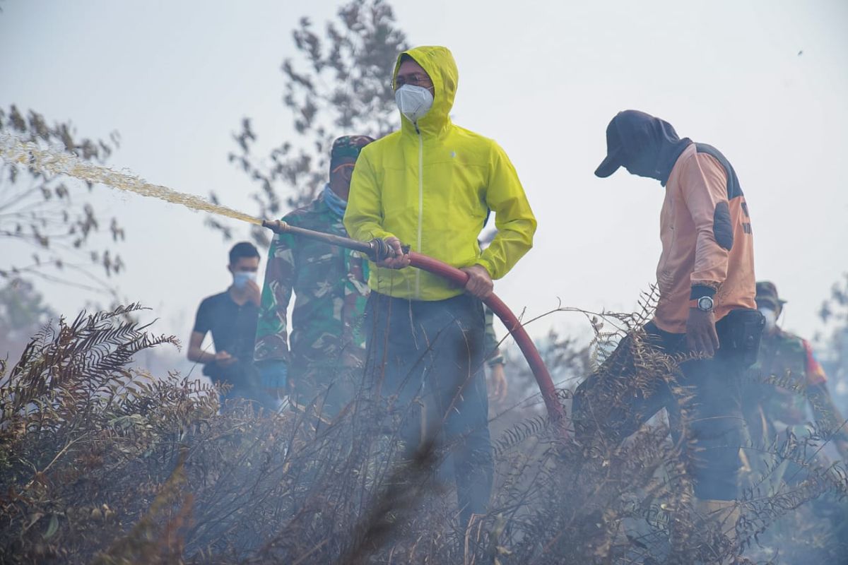 40 hektare lahan gambut di Kota Pontianak terbakar