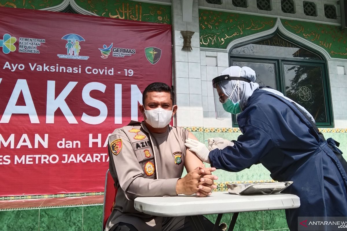 South Jakarta Police's 1,356 officers to receive first vaccine doses
