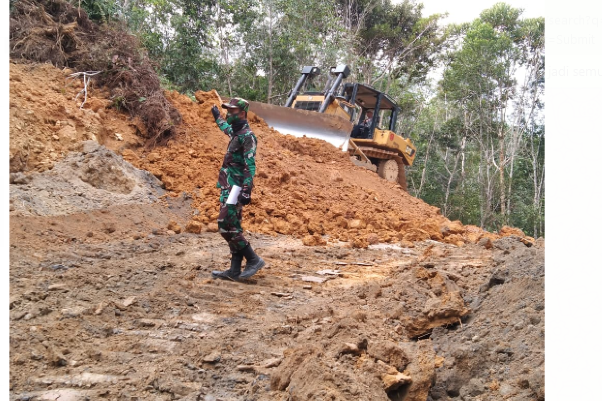 Pelaksanaan TMMD Ke-110 di Desa Hulu Pangkadan disambut hangat