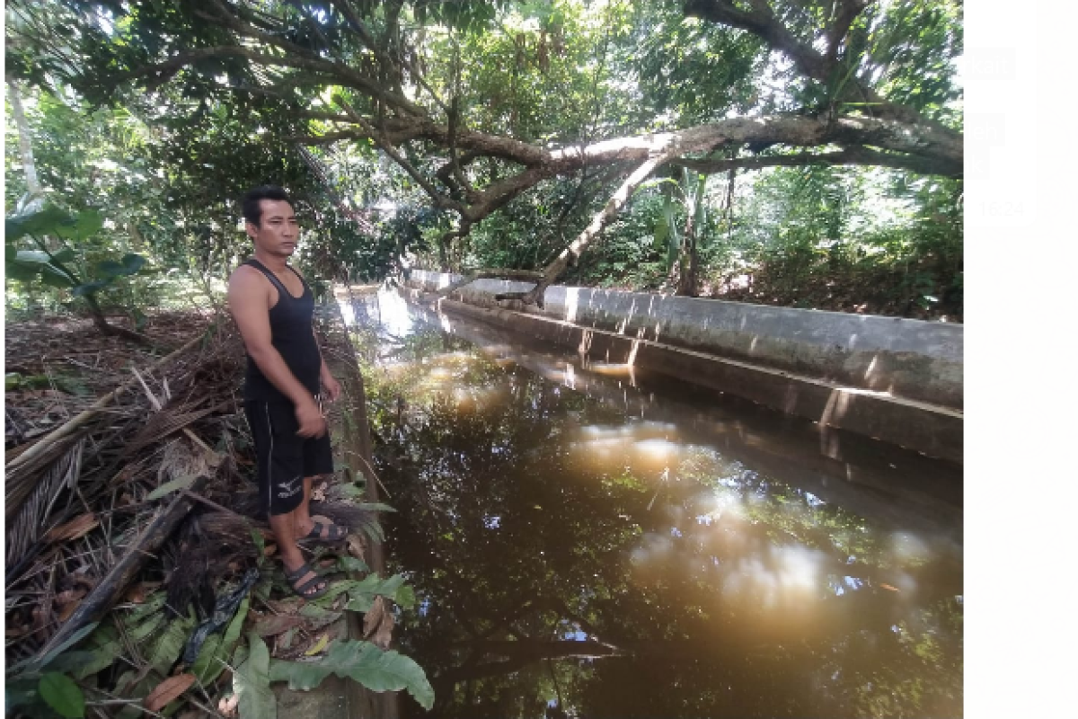 Warga keluhkan rehabilitasi jaringan irigasi Tanjung Belimbing