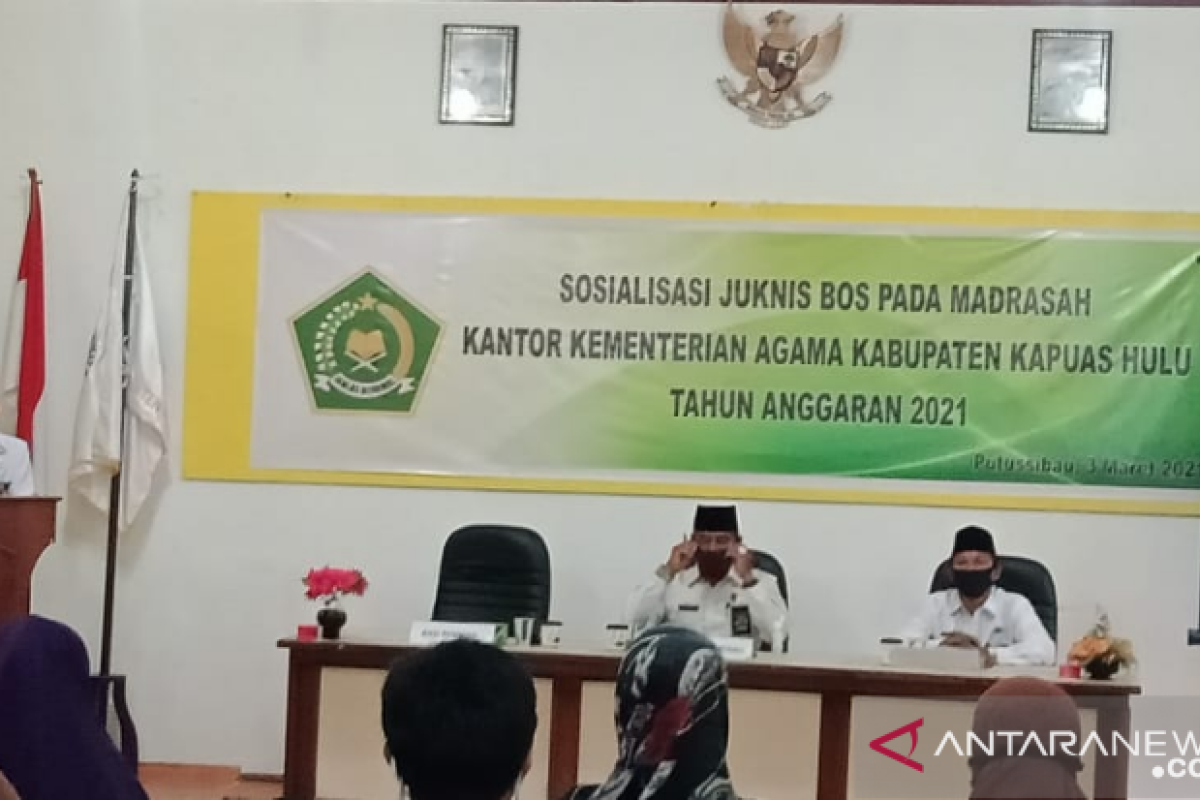 Kemenag Kapuas Hulu: Gunakan dana BOS madrasah secara transparan dan tepat sasaran