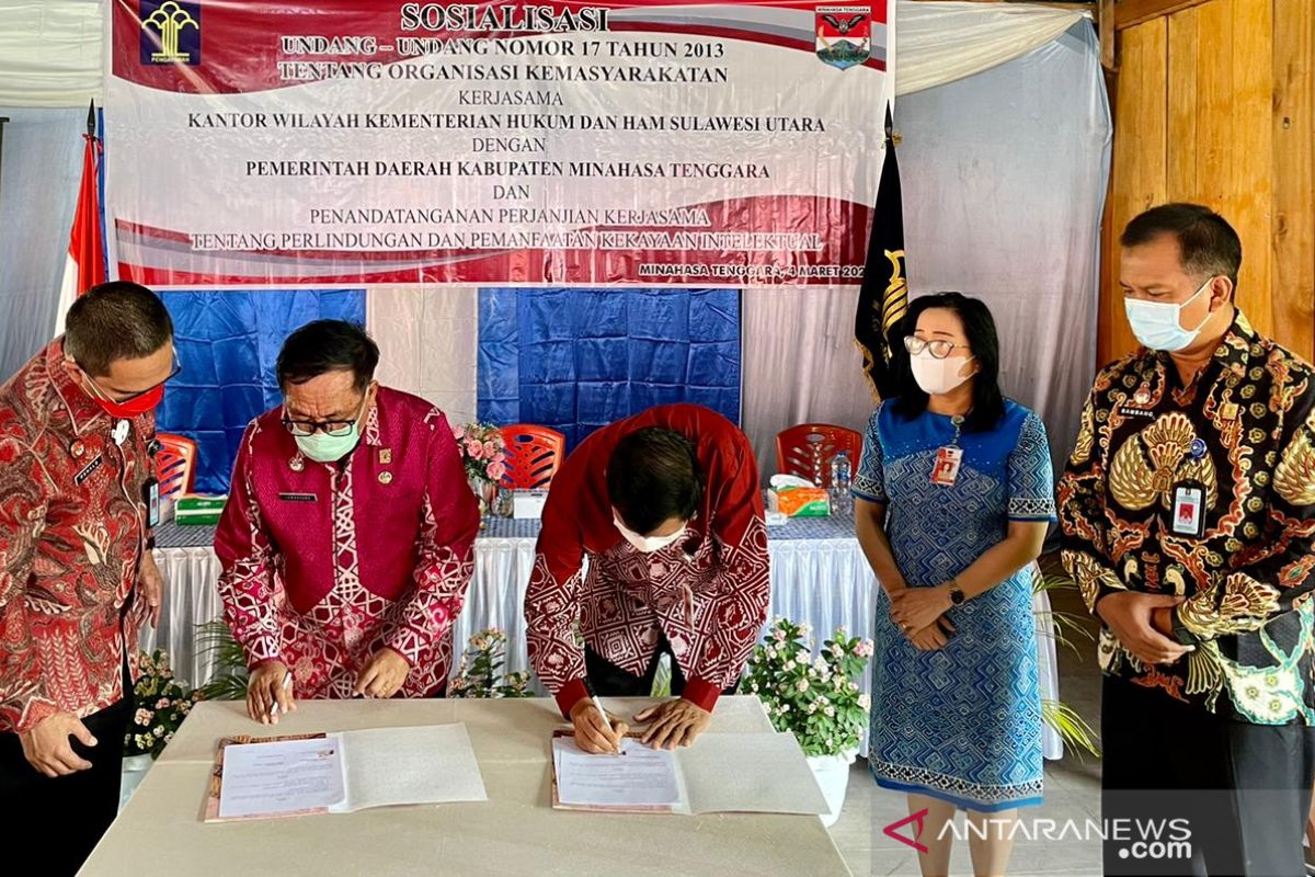 Kemenkumham Sulut- Pemkab Minahasa Tenggara MoU Kekayaan Intelektul