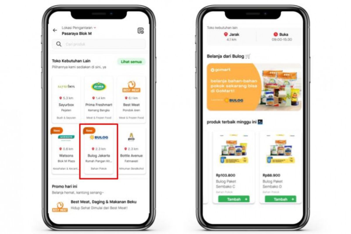 Produk pangan Bulog bisa dibeli di GoMart