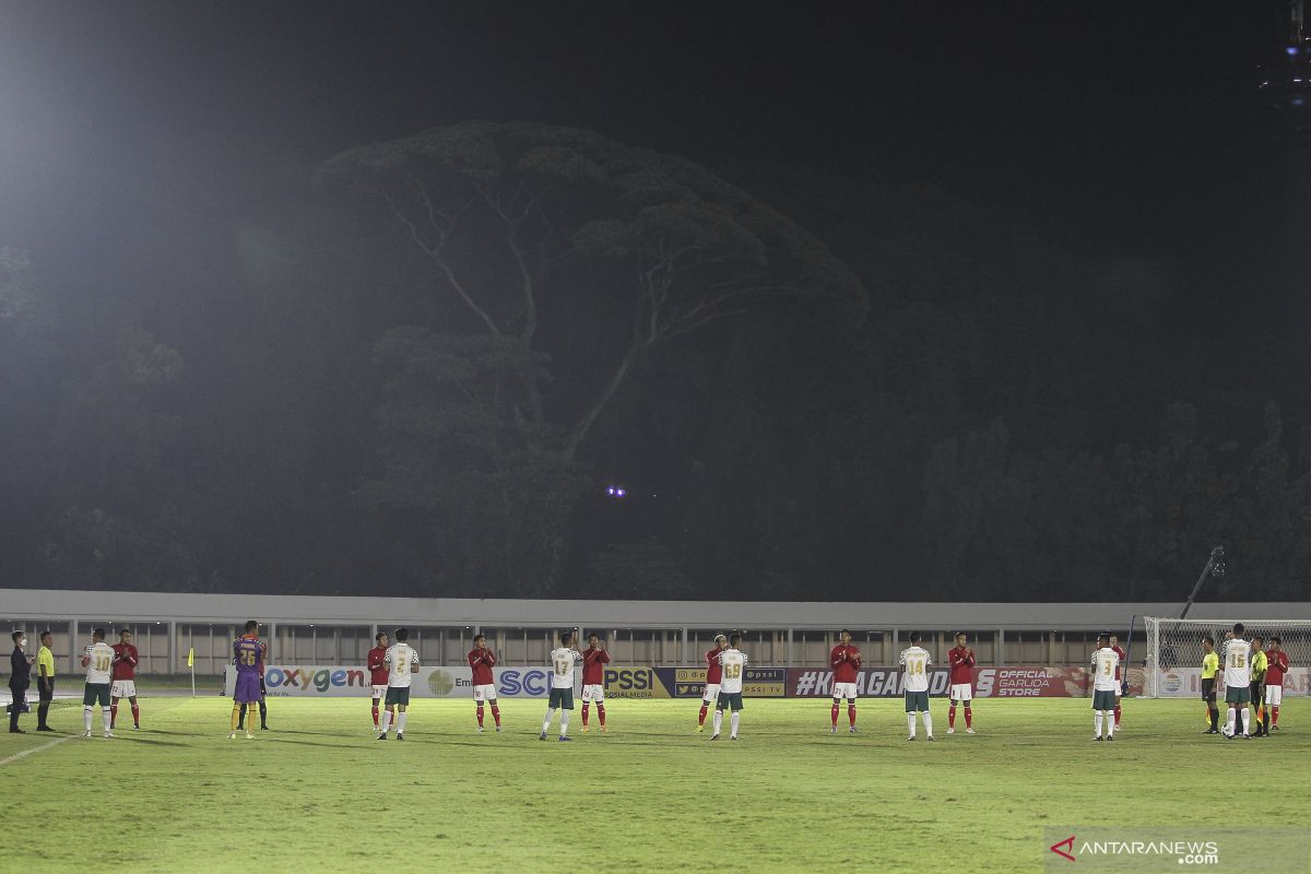 Pelatih timnas sebut semua pemain sebagai 'man of the match' laga uji coba