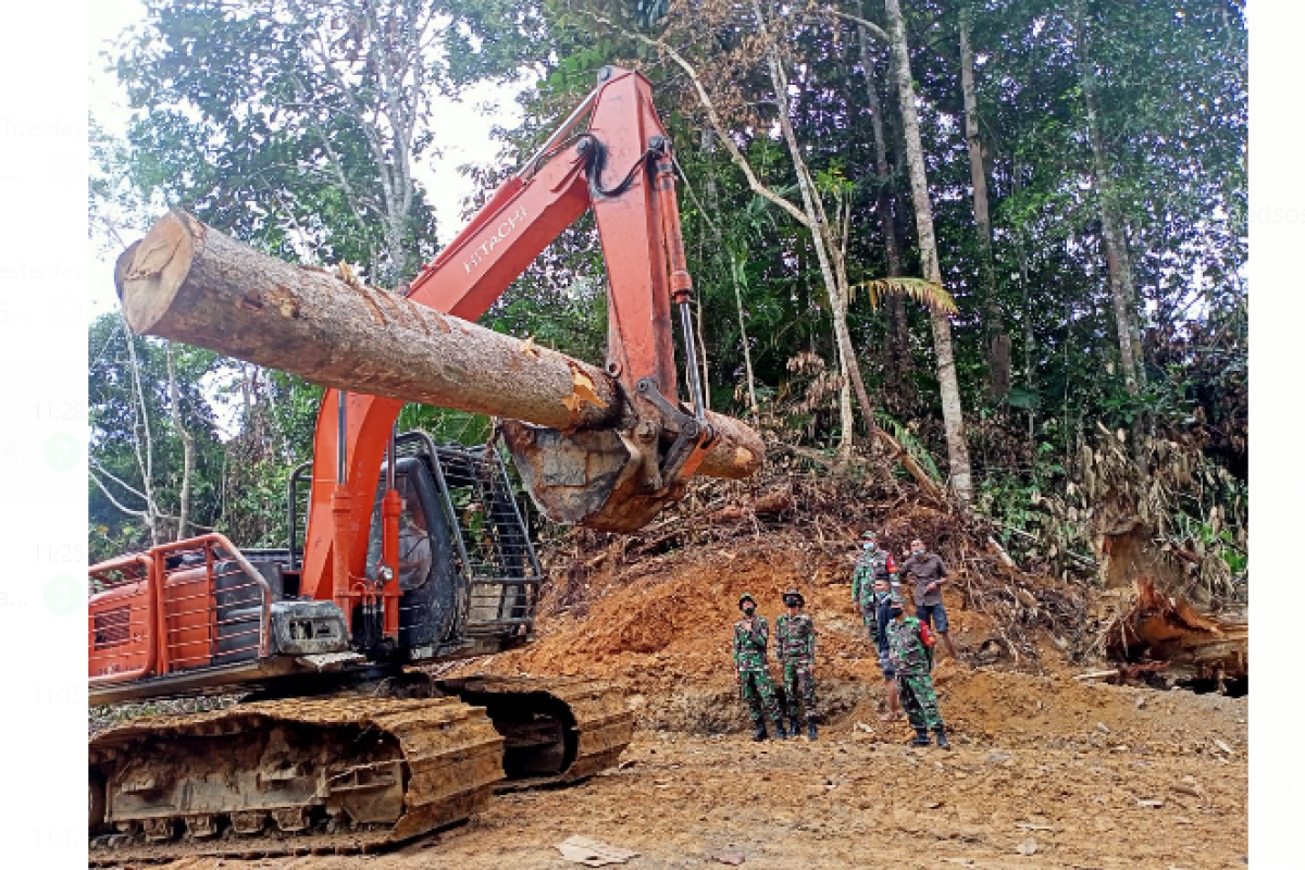 Personil TMMD Kodim 1206/PSB  dan warga terus lakukan pengerjaan fisik