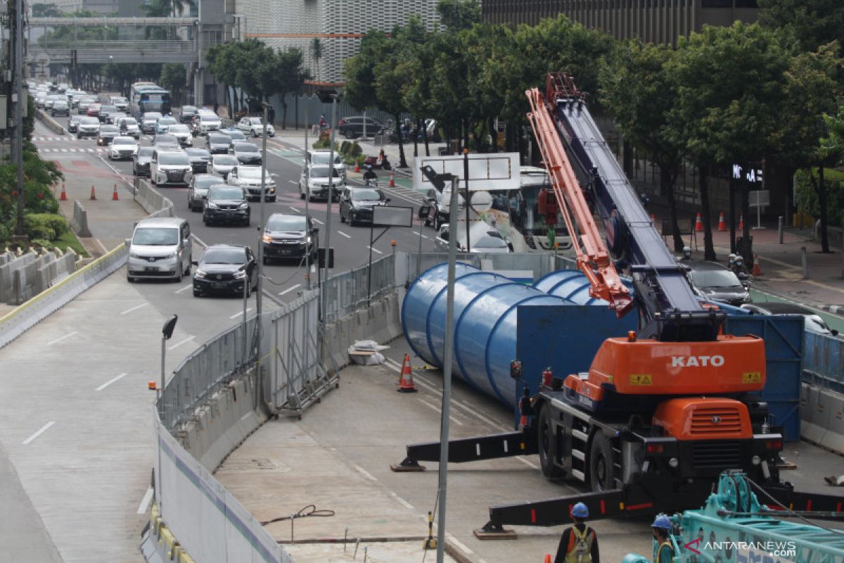 Dishub DKI rekayasa lalin jalan MH Thamrin dampak pekerjaan MRT fase 2