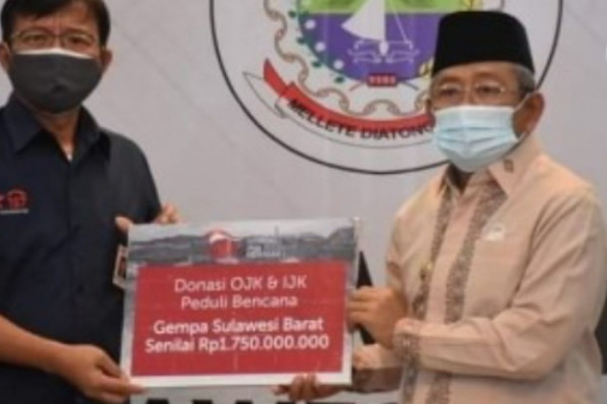 OJK bantu korban gempa Sulbar Rp1,75 miliar