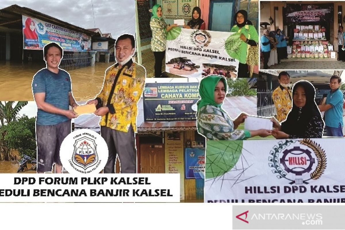 Forum PLKP dan HILLSI Kalsel salurkan bantuan untuk kursus terdampak banjir HST
