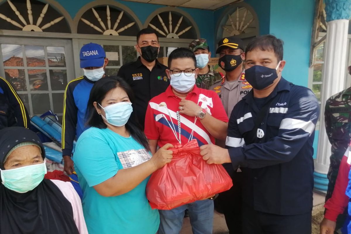 PT Timah membantu 51 keluarga korban angin puting beliung