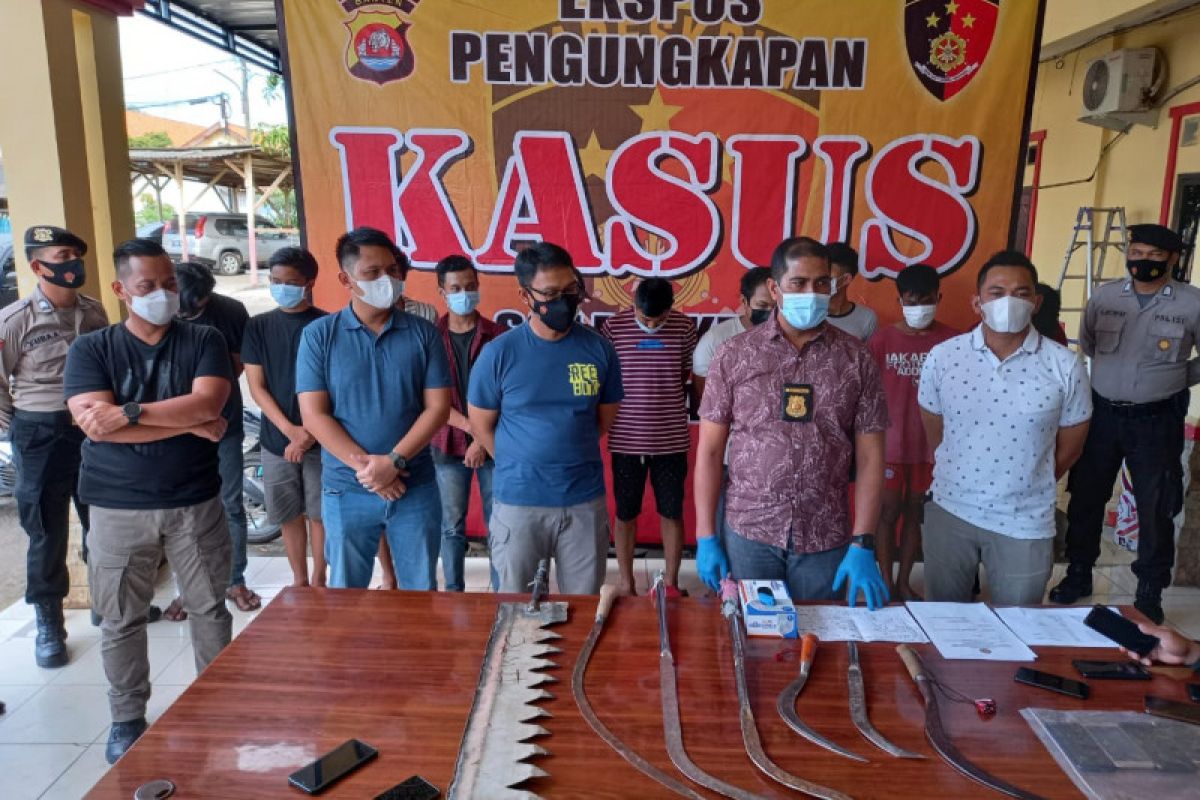 Polda Banten  tahan 19 pemuda diduga anggota geng motor