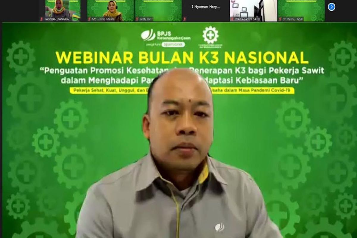 Semarakkan Bulan K3, BPJAMSOSTEK gelar webinar bagi pekerja sawit