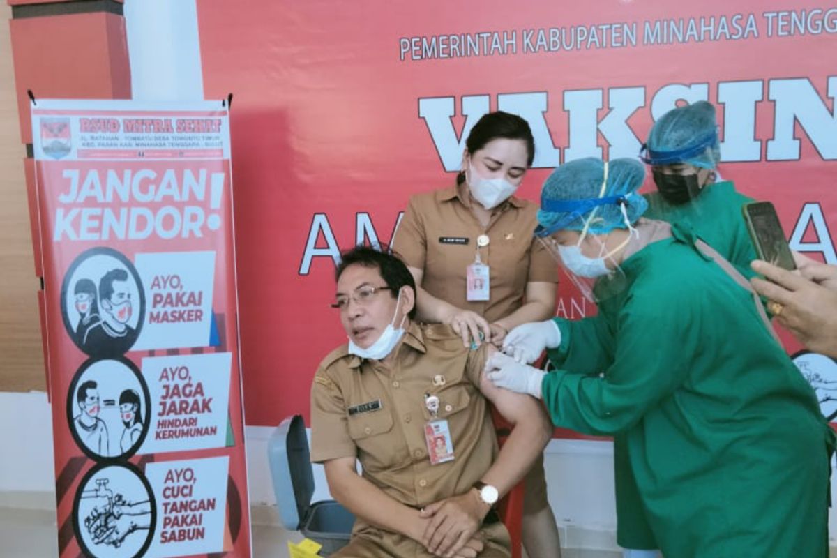 ASN awali vaksinasi COVID-19 tahap kedua di Minahasa Tenggara