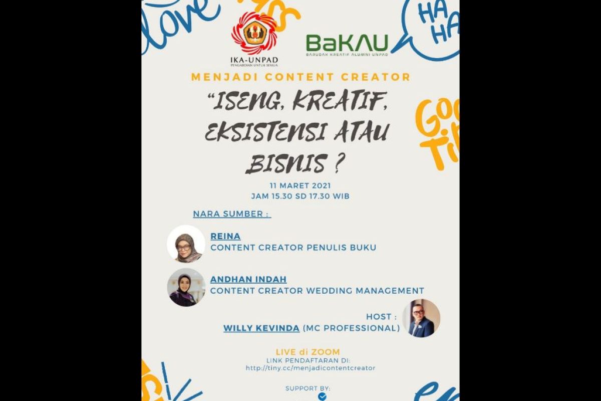 BaKAU Unpad gelar webinar "Menjadi Content Creator"