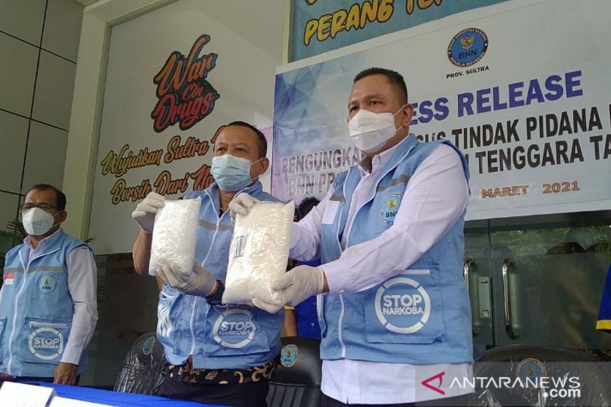 BNN Sultra tangkap pengedar 1,9 kilogram sabu asal Samarinda
