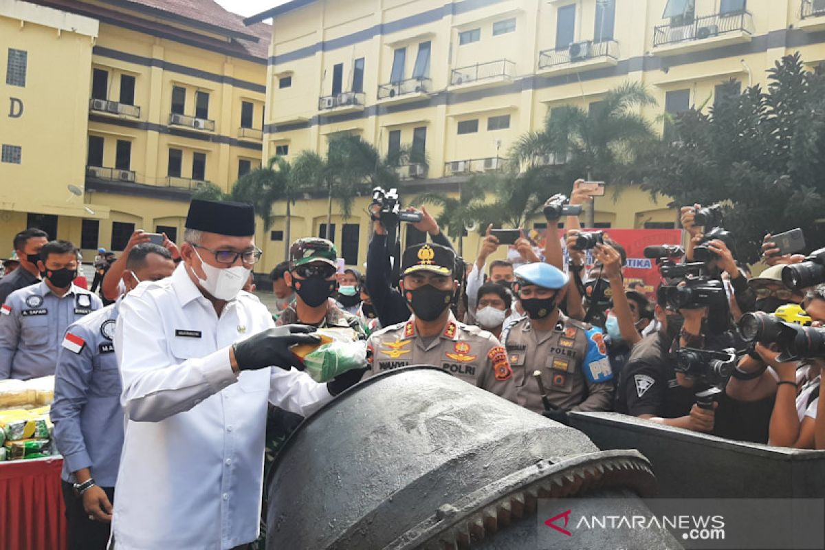 Polda Aceh musnahkan 404 kilogram sabu-sabu