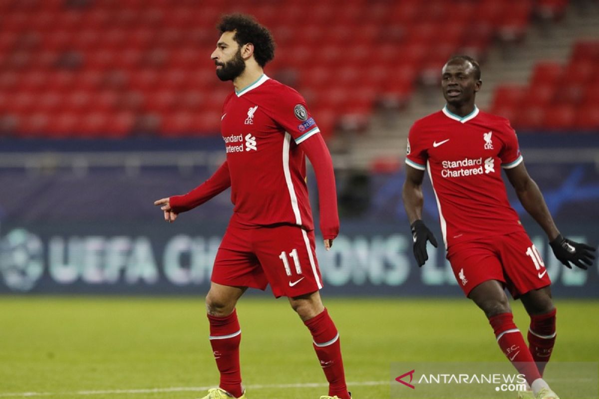 Liverpool melaju berkat Salah dan Mane bobol gawang Leipzig lagi