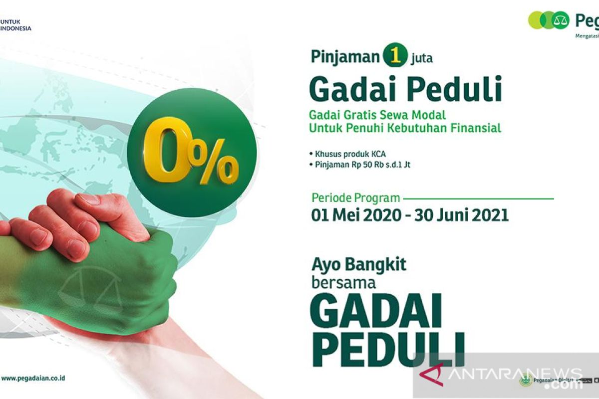 Pegadaian perpanjang program gadai tanpa bunga hingga 30 Juni 2021