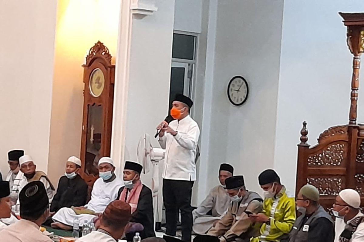 Walikota Pangkalpinang hadiri peringatan Isra Miraj 1442 yang diselenggarakan dengan prokes ketat