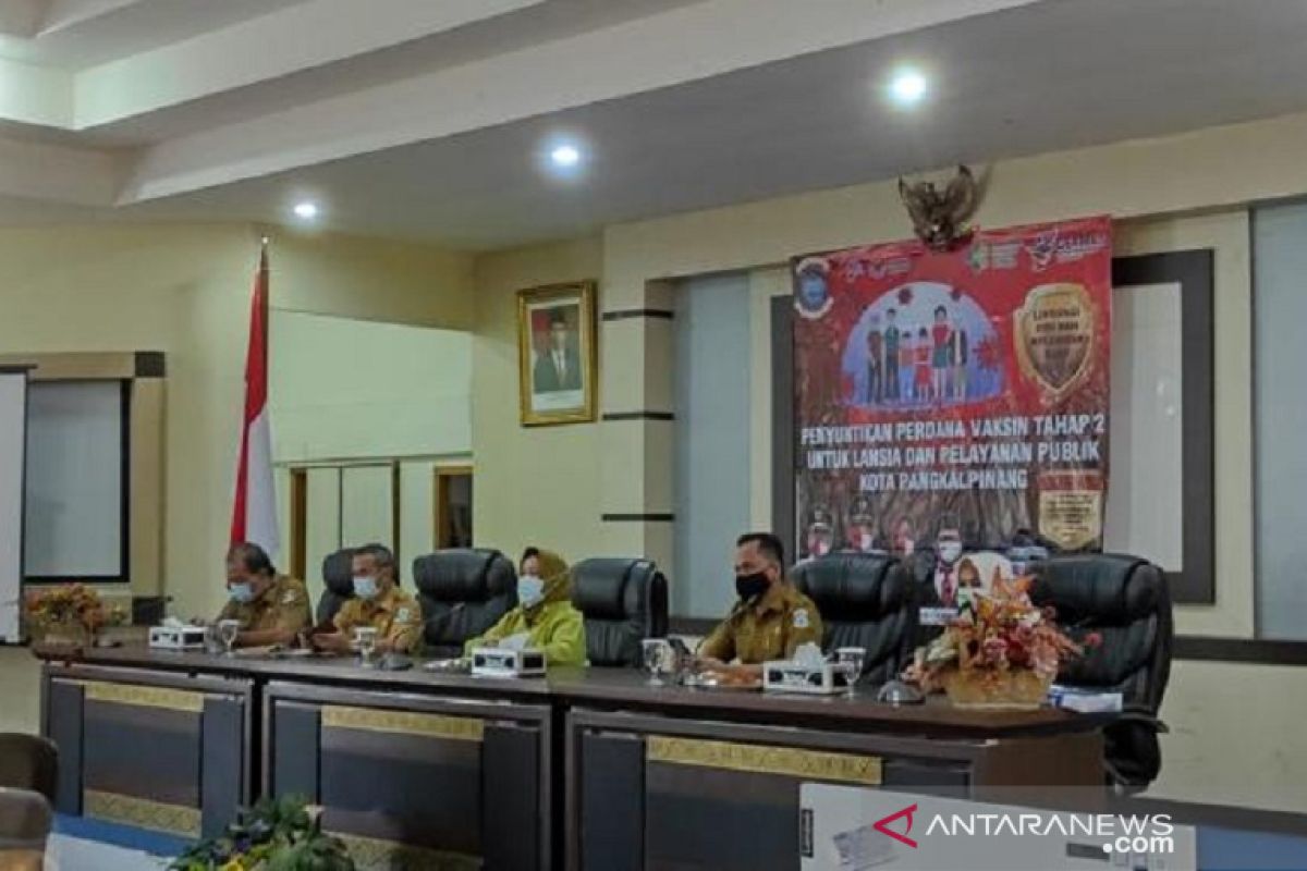 65 Orang di Pangkalpinang suntik perdana vaksin Covid-19 tahap kedua