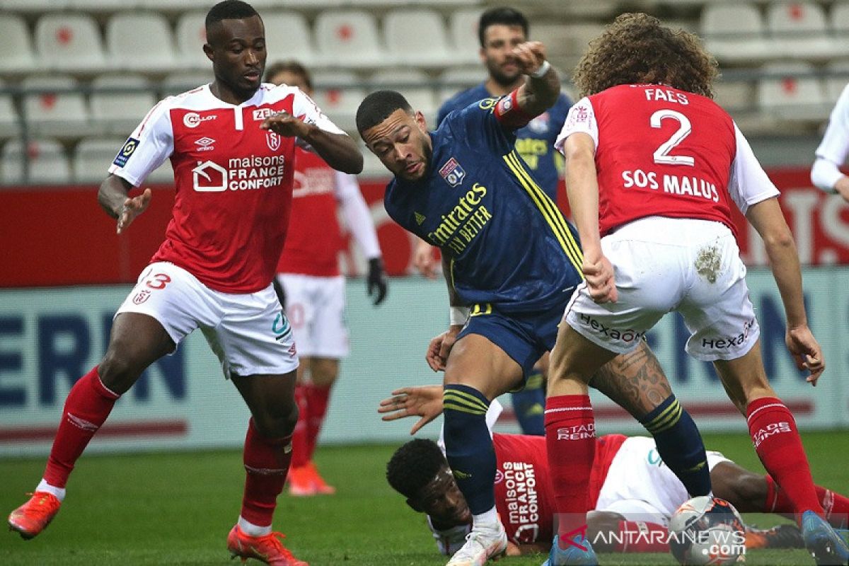 Lyon diimbangi Reims 1-1, buang peluang ke puncak klasemen