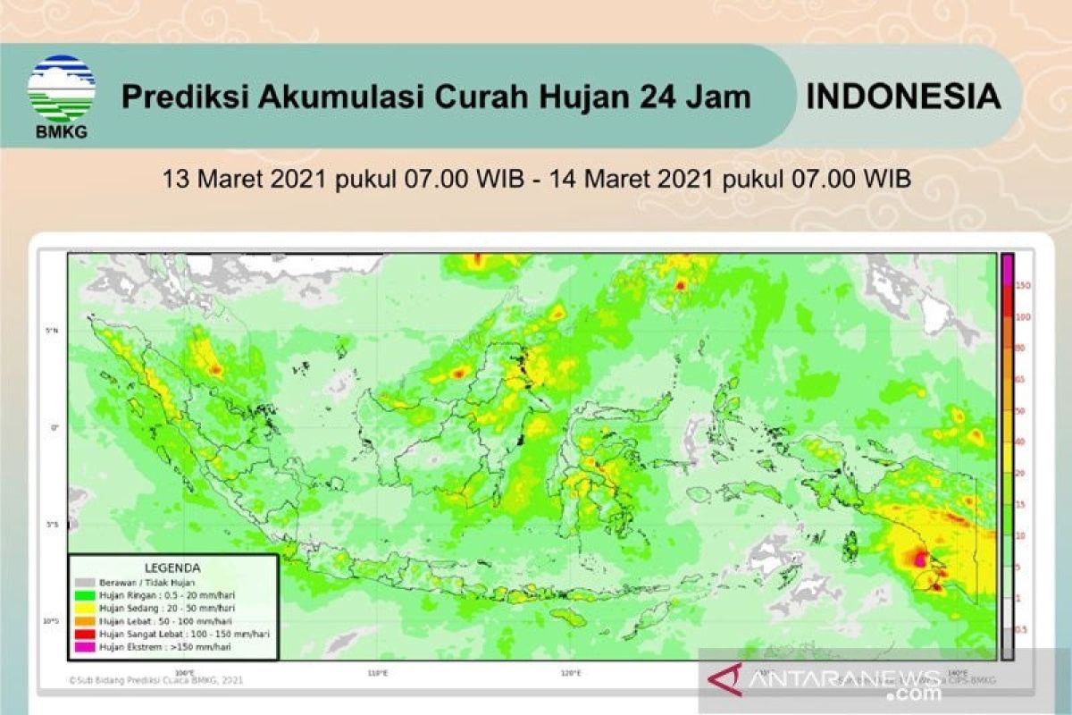 BMKG prakirakan hujan lebat di beberapa daerah di Indonesia