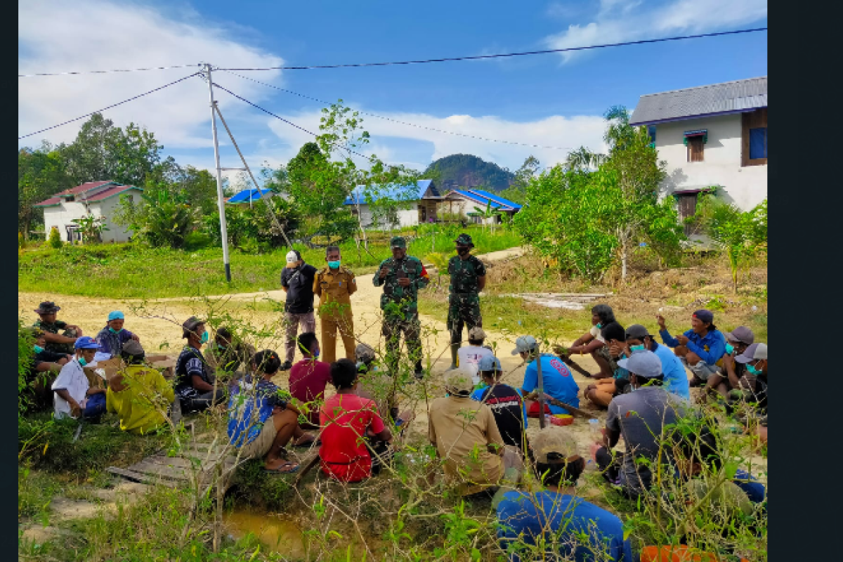 Satgas TMMD menghimbau Karang Taruna tetap bersinergi membangun desa