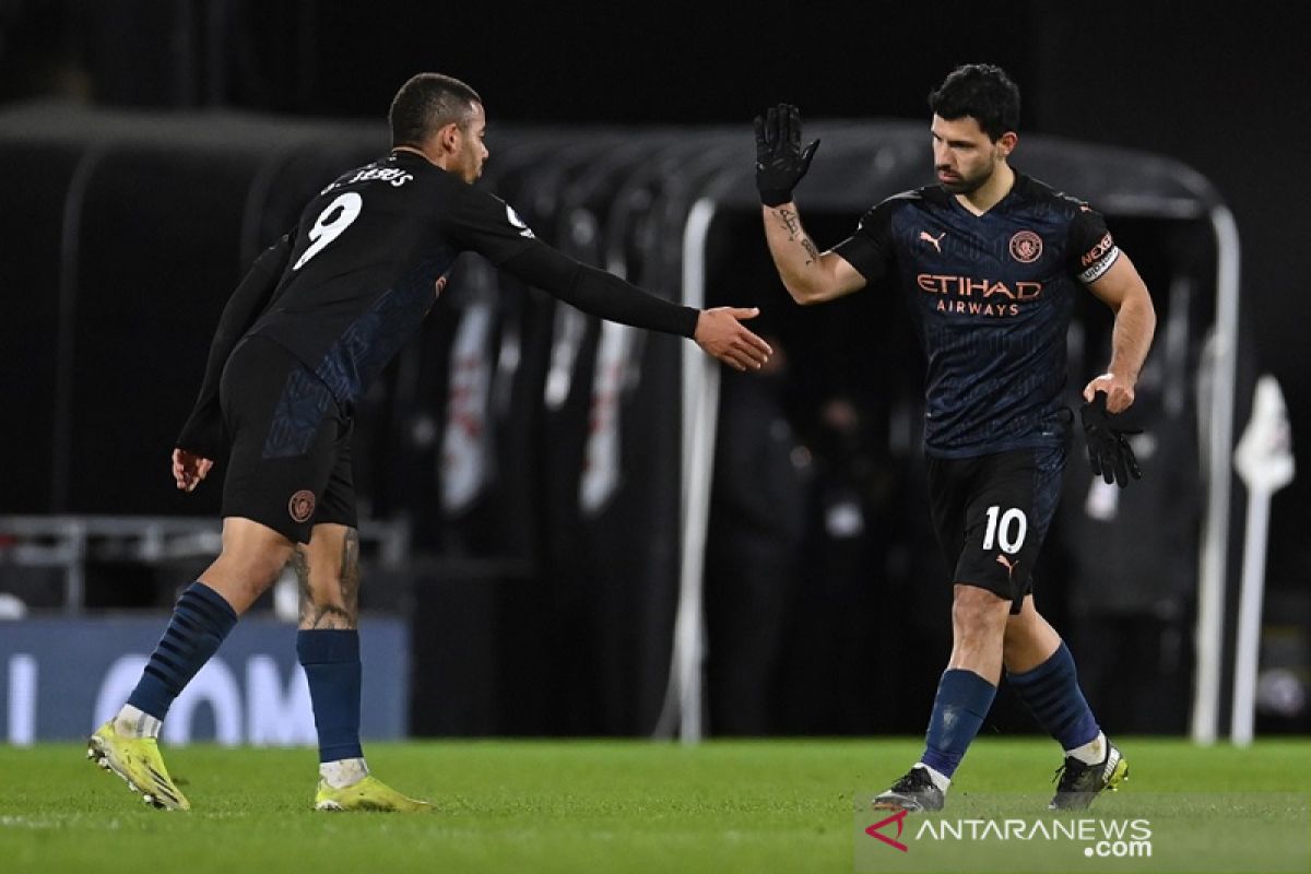 Sergio Aguero mencetak gol perdananya musim ini