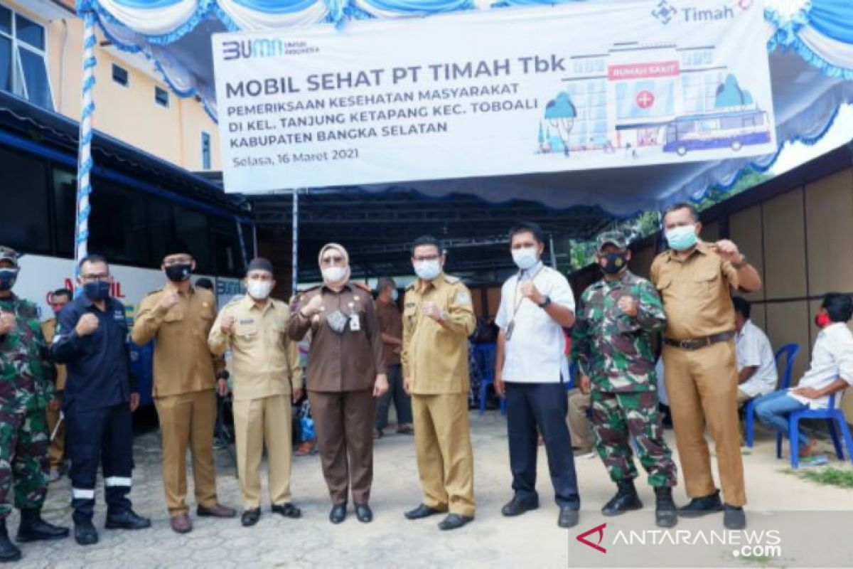 Mobil sehat PT Timah layani pengobatan gratis bagi warga Bangka Selatan