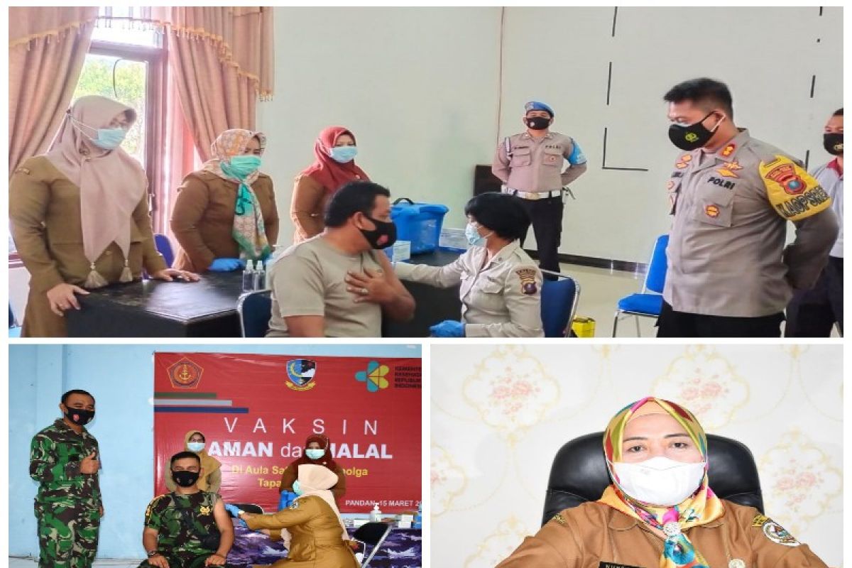Dinkes Tapteng lakukan vaksinasi kepada TNI-Polri