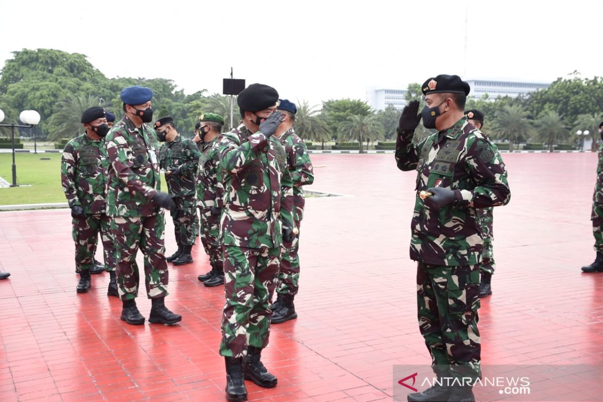 Panglima TNI terima laporan kenaikan pangkat 57 pati