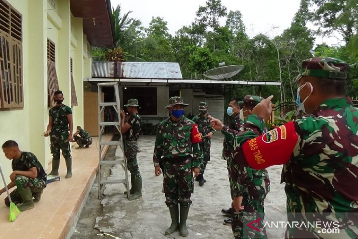 Satgas TMMD percantik  sejumlah gedung gereja di  Gunungsitoli