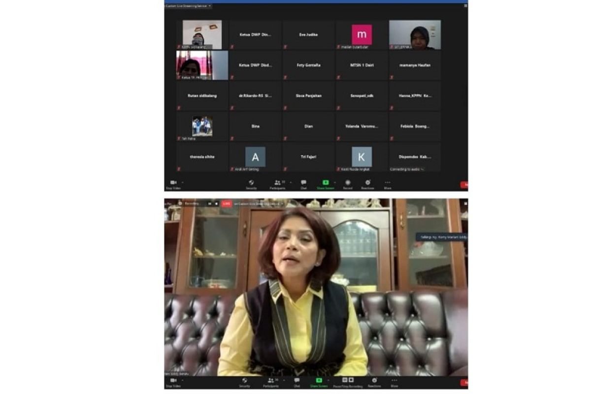 Ketua PKK Dairi pemateri utama di sharing session manajemen keuangan rumah tangga