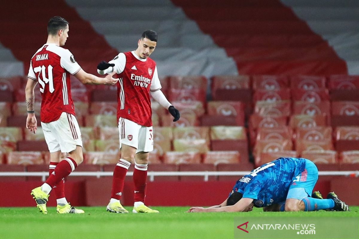 Arsenal lanjut ke perempat final meski kalah 0-1 atas Olympiakos di leg kedua