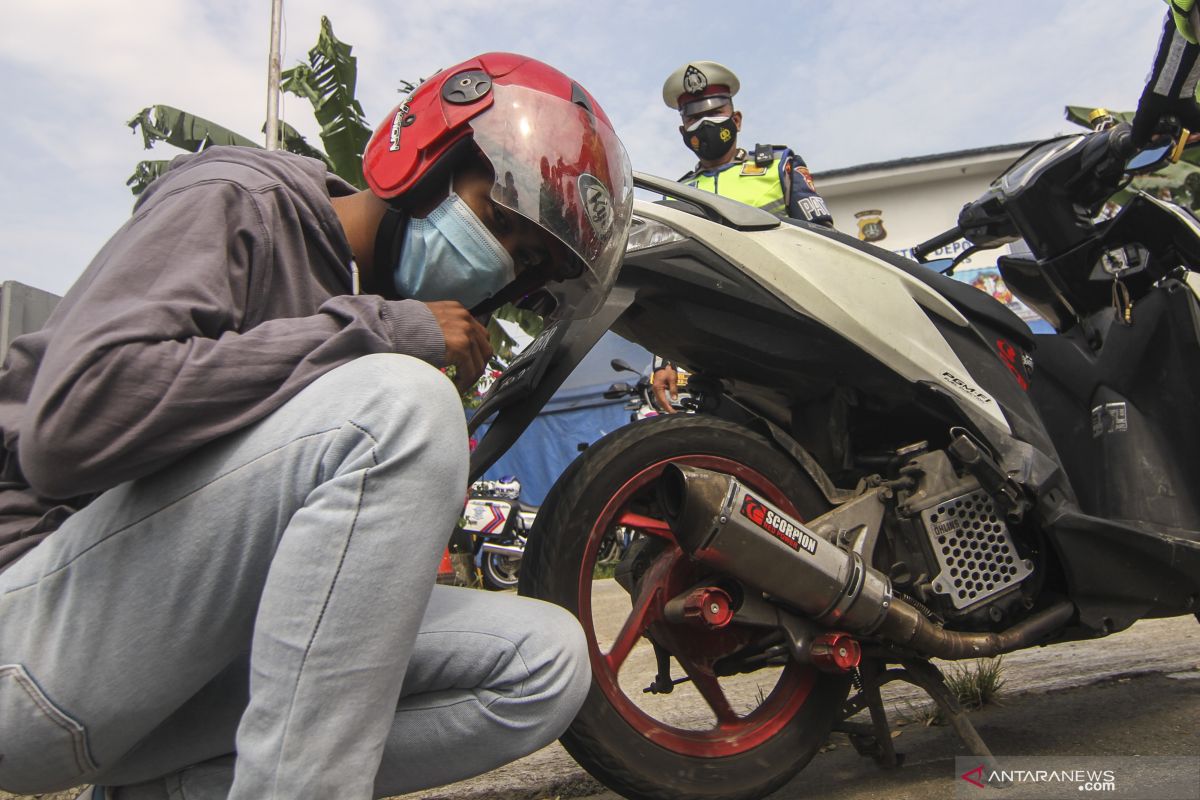 Jelang Ramadhan, Polres Lhokseumawe tertibkan knalpot racing