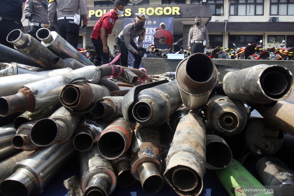Polres Aceh Tamiang Amankan kendaraan knalpot blong
