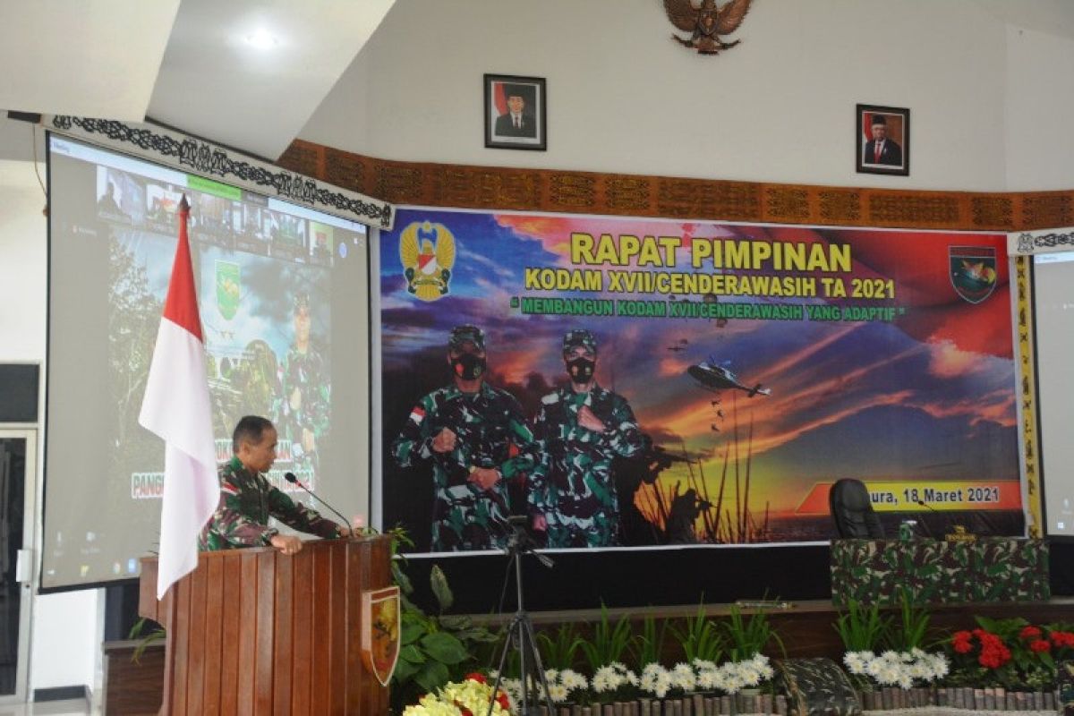 Pangdam XVII:TNI/Polri garda terdepan penegakkan disiplin protokol kesehatan