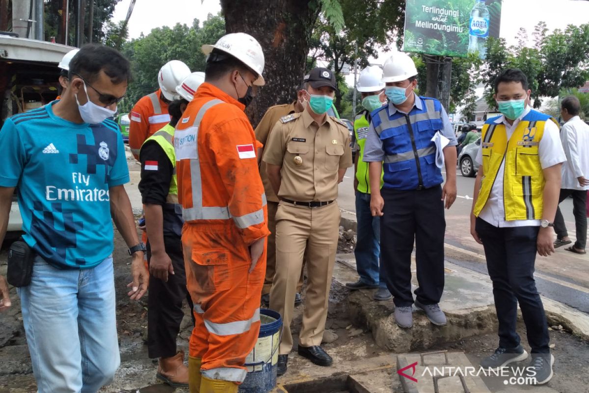 Pembangunan pedestrian di Jalan Raya Pajajaran Kota Bogor alami kendala