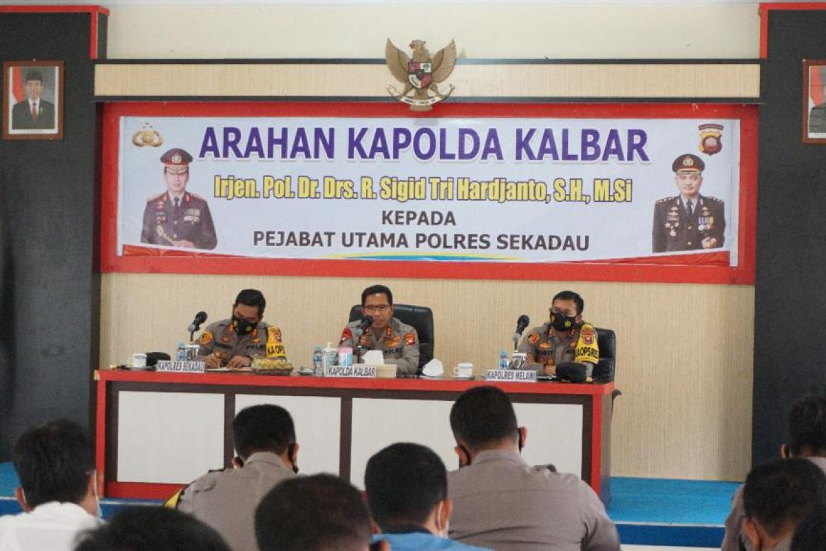 Kunjungi Polres Sekadau, Kapolda bahas penanganan COVID-19 dan karhutla