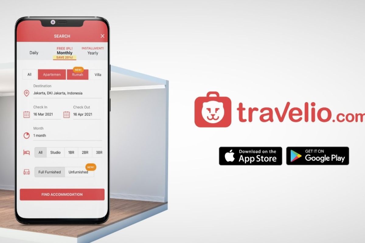 Travelio rilis fitur sewa apartemen "unfurnished" mulai Rp1 jutaan