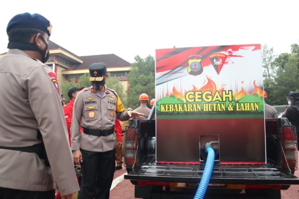 Polda Sumut gelar apel gabungan siaga  karhutla