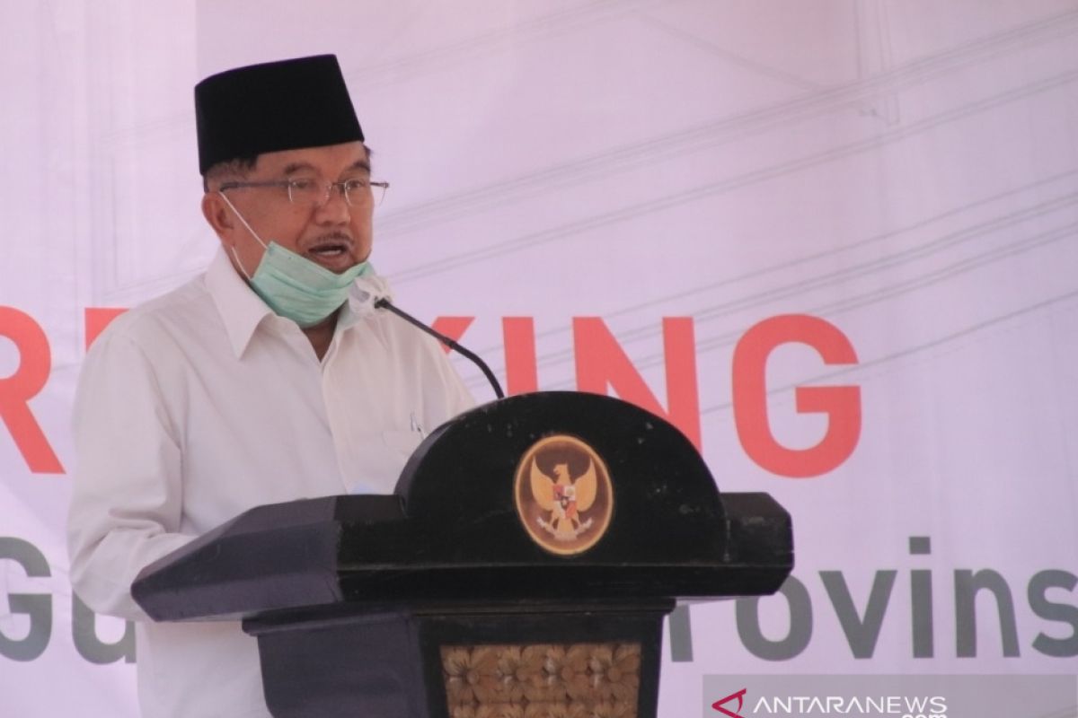 Jusuf Kalla letakkan batu pertama pembangunan gudang logistik PMI