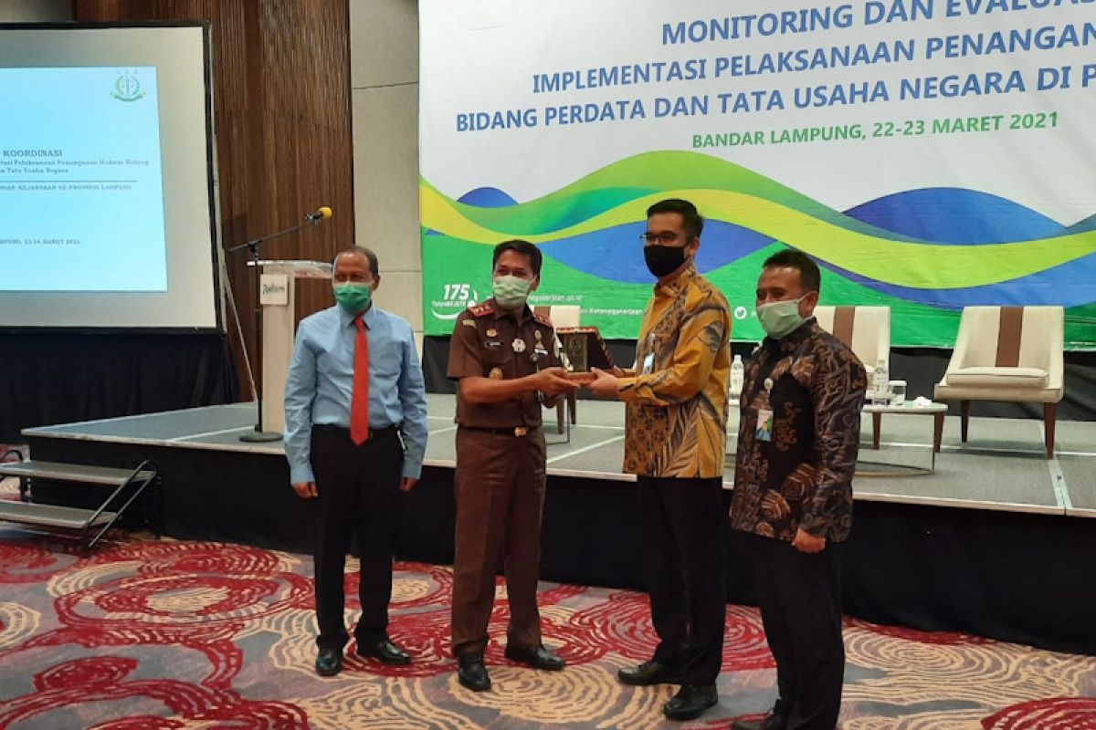 BPJamsostek-Kejati Lampung evaluasi penanganan hukum bidang Datun