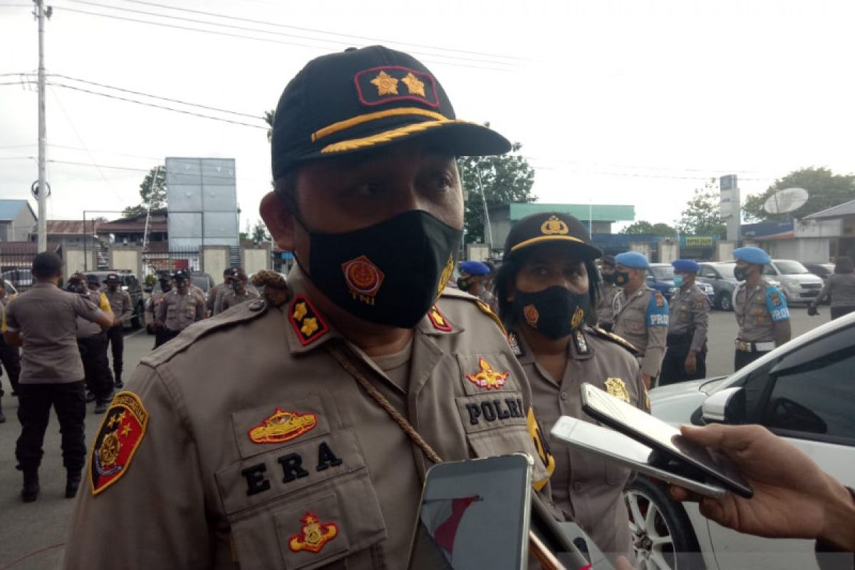 Polres Mimika amankan lima pendulang emas di Mile 25 terlibat bentrok