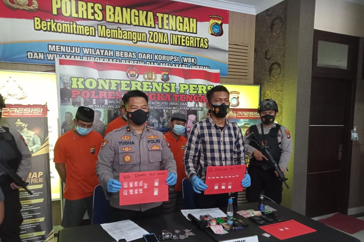 Polres Bangka Tengah ungkap peredaran narkoba di lokasi tambang timah