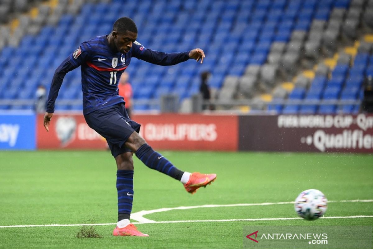 Prancis Kalahkan Kazakhstan 2-0, Ousmane Dembele sumbang satu gol